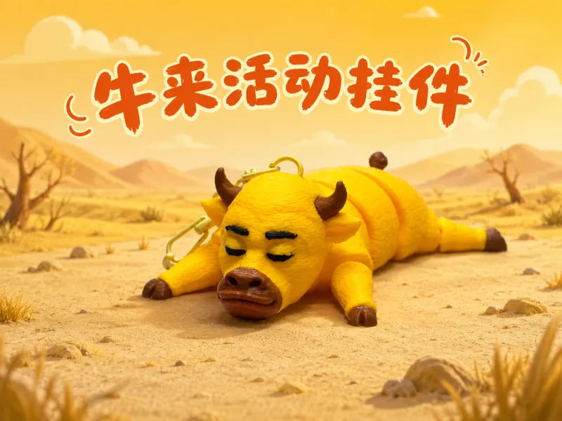 牛来活动关节挂件