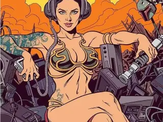 Slave Leia Trash Throne