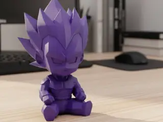 Vegeta Low Poly