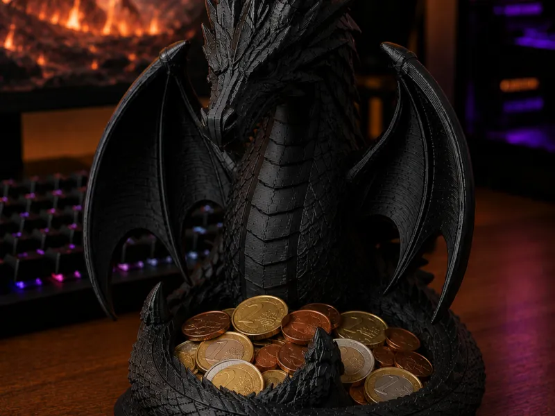 Dragon Coin Bowl – Desk Treasure Organizer