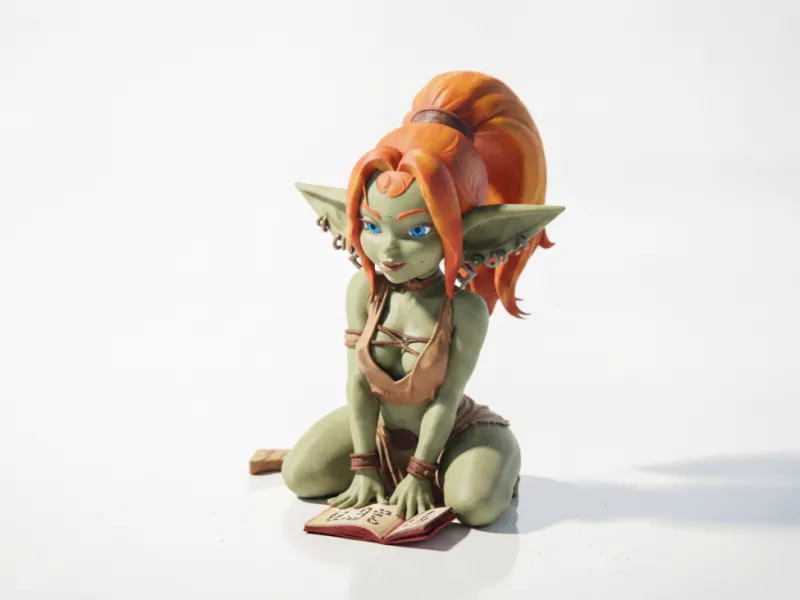Goblin Girl Figurine Fantasy Character 3D Printable