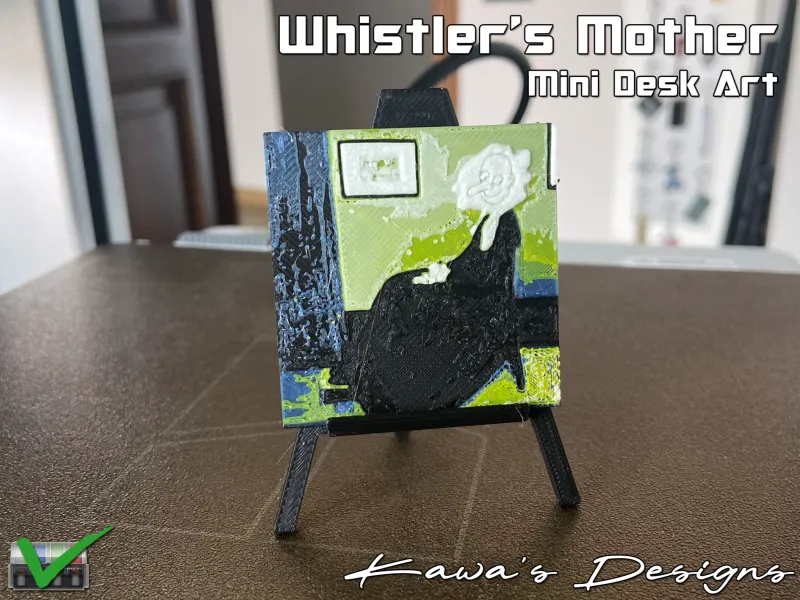 Mini Desk Art - Whistler's Mother (ft Mr Bean)