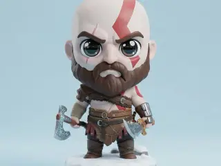 Kratos Chibi - Fan Art