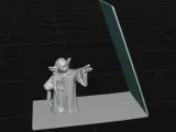 Wise Alien Master Bookend | Fantasy Space Wizard Book Holder-0
