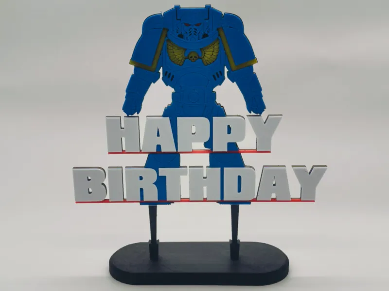 SPACE MARINE CAKE TOPPER
