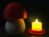 Mushroom lamp with Tea light KIT-0