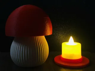 Mushroom lamp with Tea light KIT