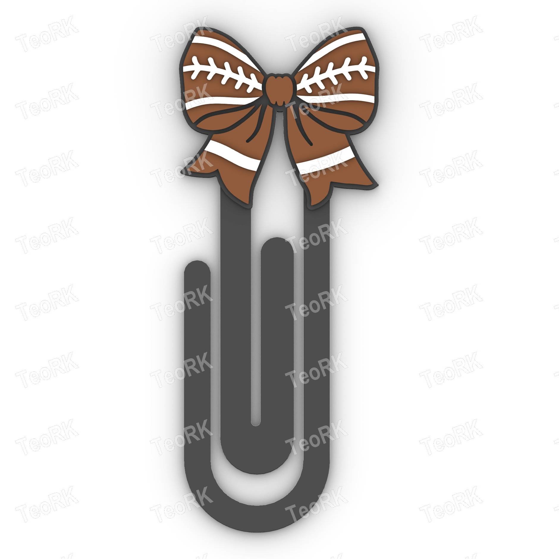 Paperclip Football Bow 2 - bookmark
