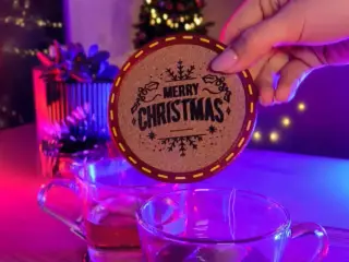 Xmas Stitched Coasters! Christmas Design