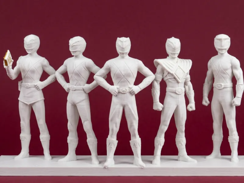 Modello 3D del Team Power Rangers