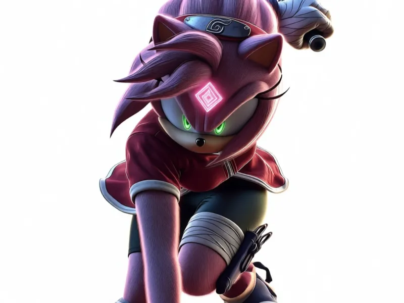 amy naruto hedgehog 3d model