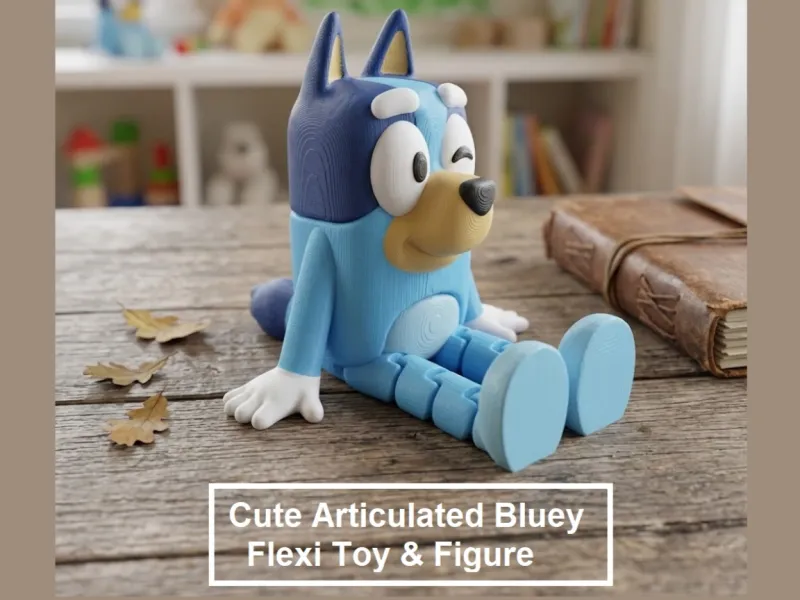 Bluey Articulado Fofo - Brinquedo e Figura Flexi