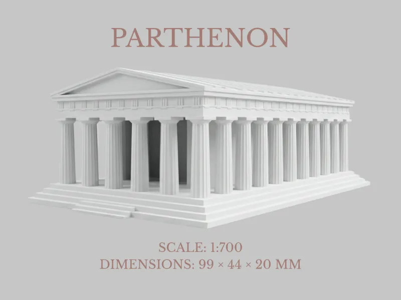 Partenone - Modello 3D dell'Antica Grecia 1:700