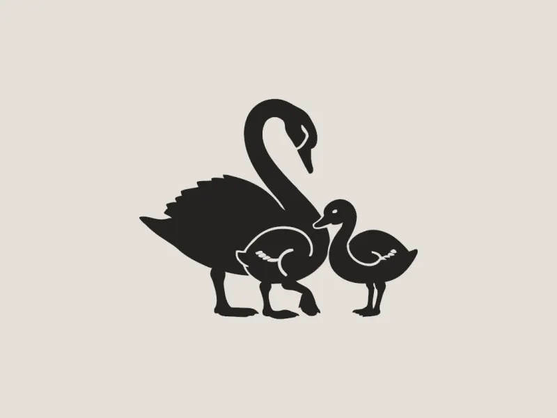 Swan Family 3D Print - Mother's Day Gift
