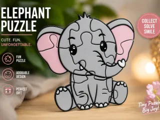 Cute elephant puzzle (9pcs)