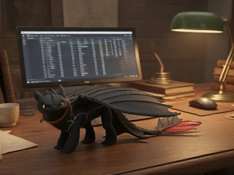 Estatua dinámica de Toothless, la Furia Nocturna - Cómo entrenar a tu dragón