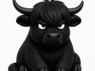 Grumpy Highland Cow – From the "Grumpy Animals"