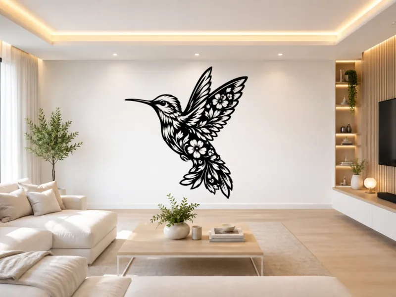 WallArt - Humming Bird Flowers beautiful
