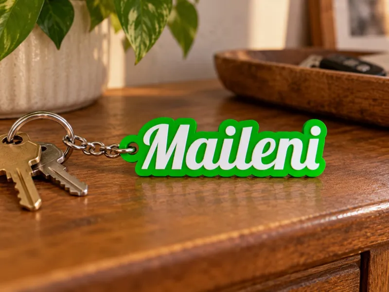 Porta-Chaves Personalizado Nome Maileni Chaveiro 3D