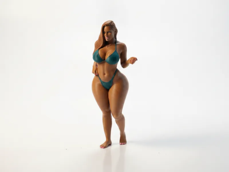 Curvy Lady Figurine Female Statue 3D Printable