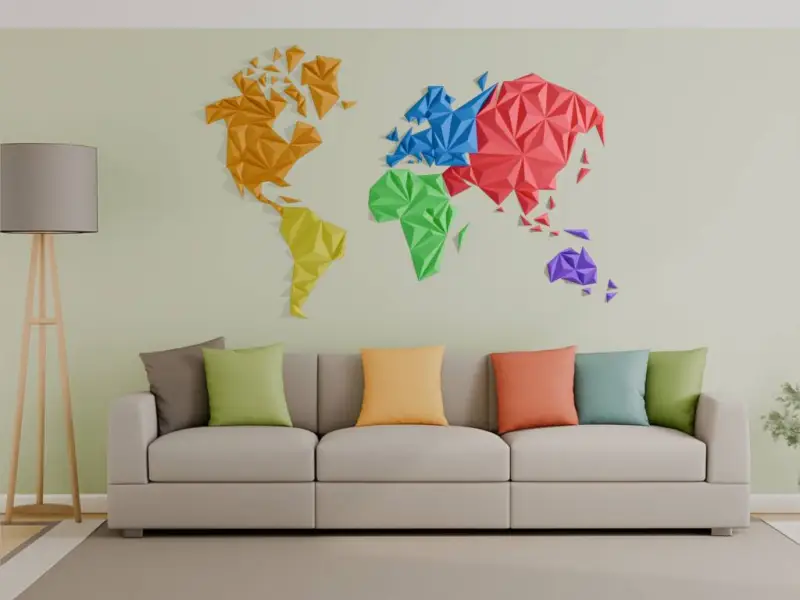 Geometric world map (resized version)