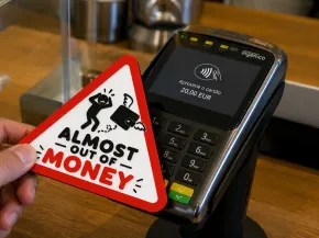Almost Out of Money Funny Contactless Card Holder