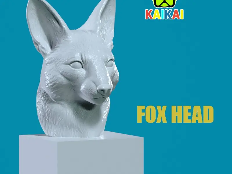 Fox bust - Fennec Fox head model - 3D print