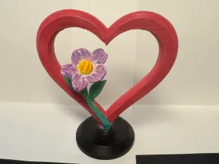 Heart with flower