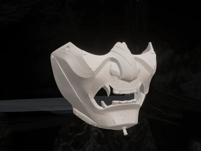 Japanese Samurai Mempo Half Mask