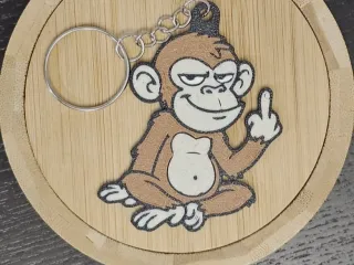 🐒 Llavero Chimpancé Rebelde / Bad Boy Monkey Keyring