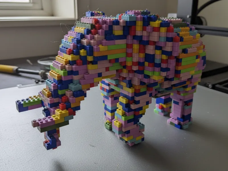 Elefante Estilo Lego