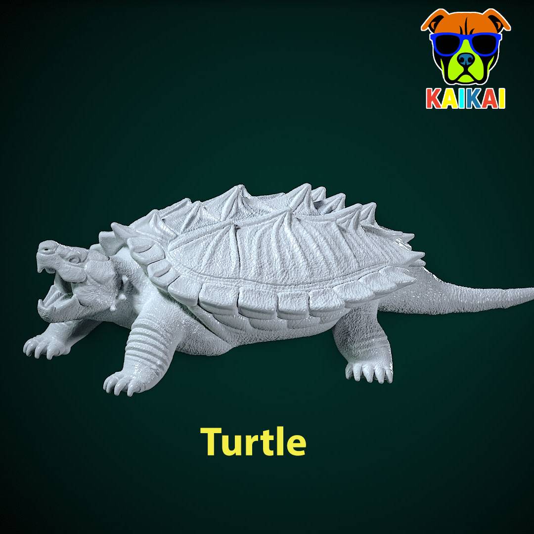 Alligator snapping turtle model - turtle statue - 3D print