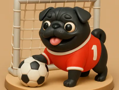 Pug Goalie Anime