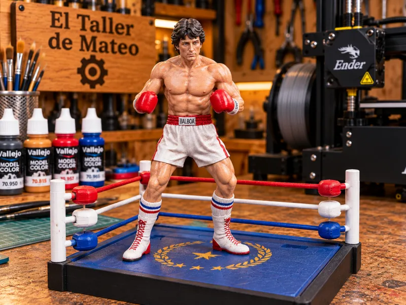 Rocky Balboa Boxer în Ring – Atelierul lui Mateo