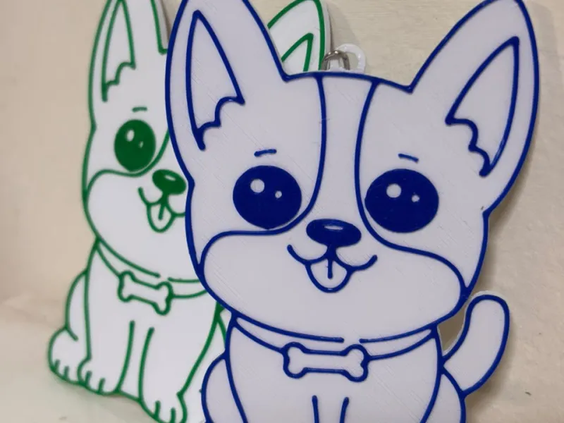 PERRITO PINTABLE LLAVERO