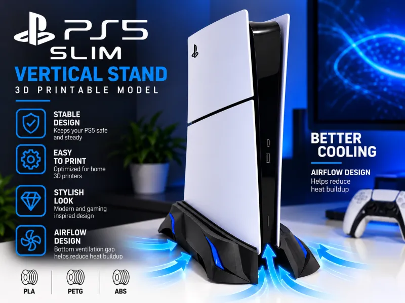 ВЕРТИКАЛЬНАЯ ПОДСТАВКА ДЛЯ PS5 SLIM