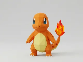 Charmander Low Poly - Pokemon