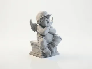 Sat Chubby Cherub Angel Figurine Fantasy 3D Printable