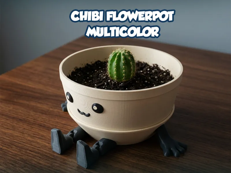Vaso per Fiori Chibi - Multicolore