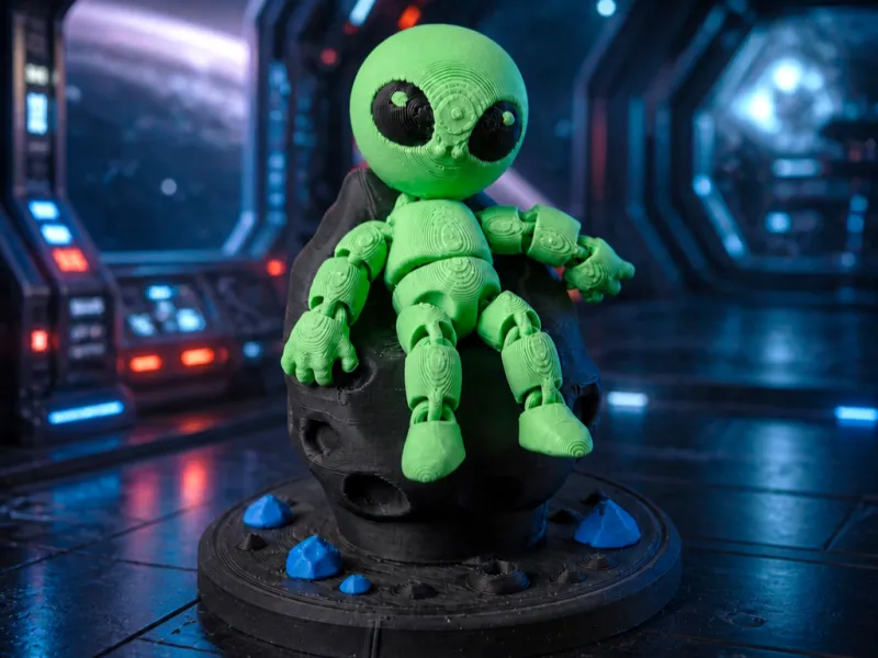 Giocattolo Flexi Baby Alien - Snodabile Spaziale Antistress