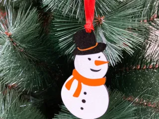 Snowman christmas tree ornament