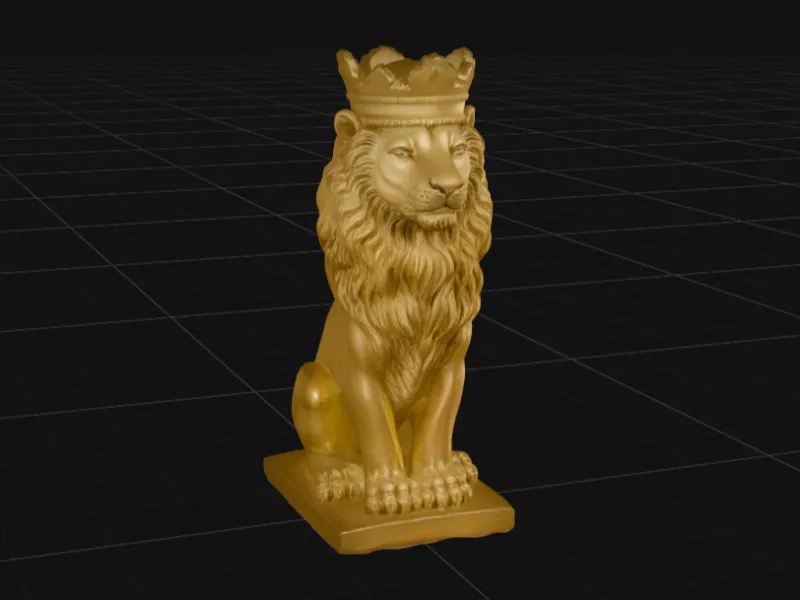 Royal Crowned Lion Statue | Majestic King Lion Sculpture