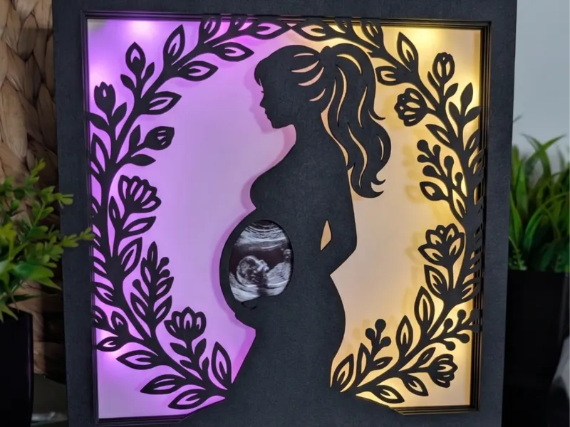 Pregnant Ultrasound Photo Frame - Modular Light Box Insert