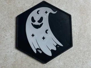 Halloween Ghost Coaster Hexagonal