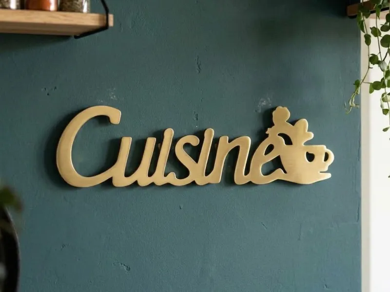 Elegante Insegna "Cuisine" da Parete