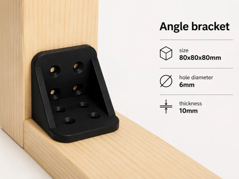 90° Angle Bracket for 80mm Timber