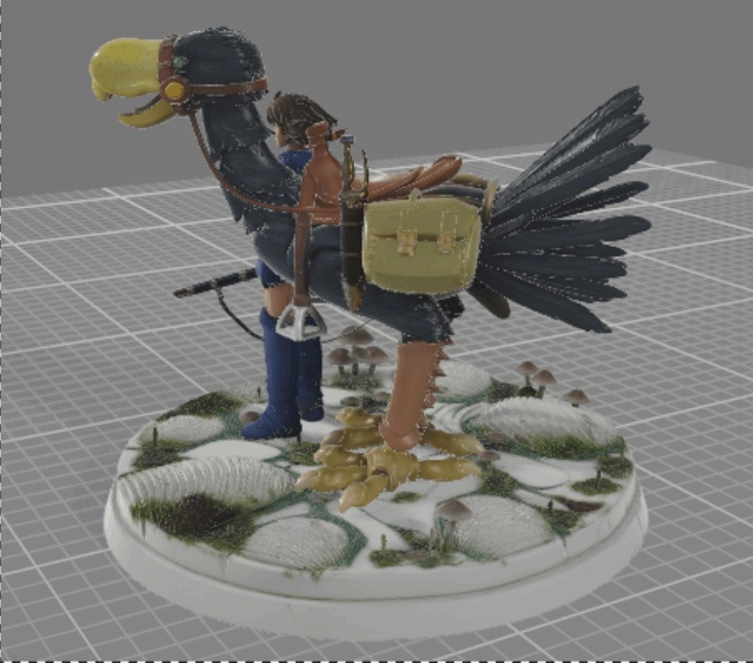 Nausicaä and Horseclaws (Kai) Diorama - 3D Printable Figure
