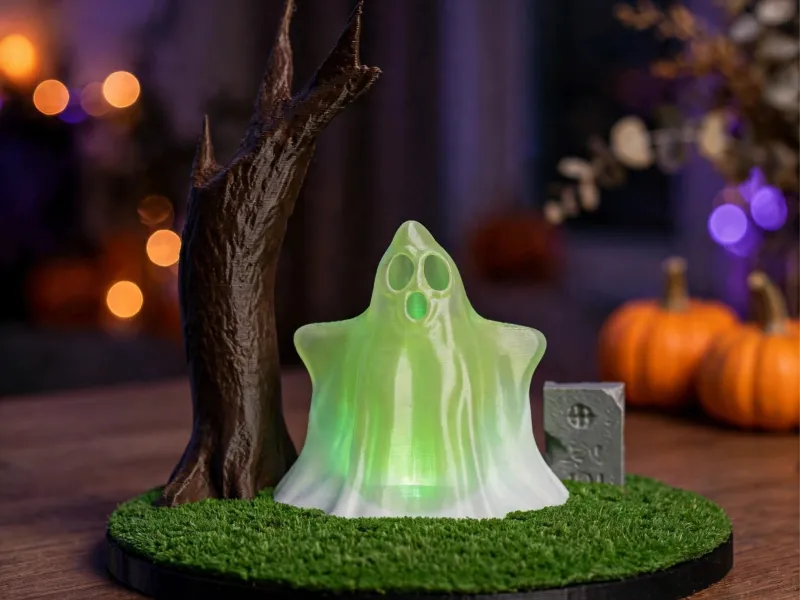 Ghost in Cemetery Diorama – Haunted Scene
