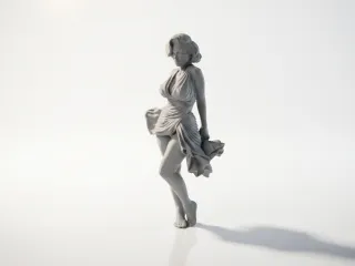 Marilyn Monroe Dancing Figurine Movies TV 3D Printable