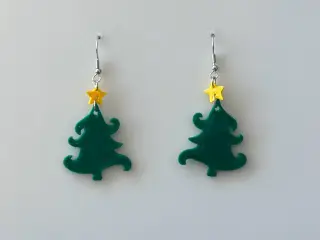 Earring christmas tree arbol de navidad star  estrella